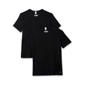 Men's Cotton Stretch Short Sleeve Undershirts Black