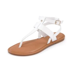 Women's Memory Foam T-Strap Sandals Adjustable