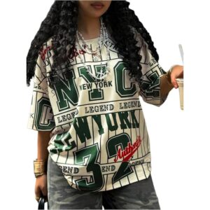 Women's Y2K Drop Shoulder Graphic Baggy Tee