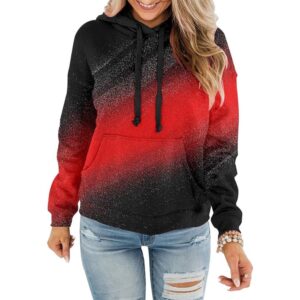 Women's Casual Crew Neck Long Sleeve Hoodie M